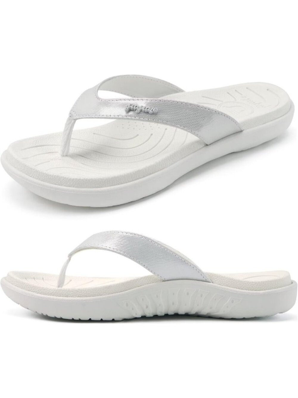 Comfortable Women's Orthotic Arch Support Flip Flops - Cushioned Yoga Mat